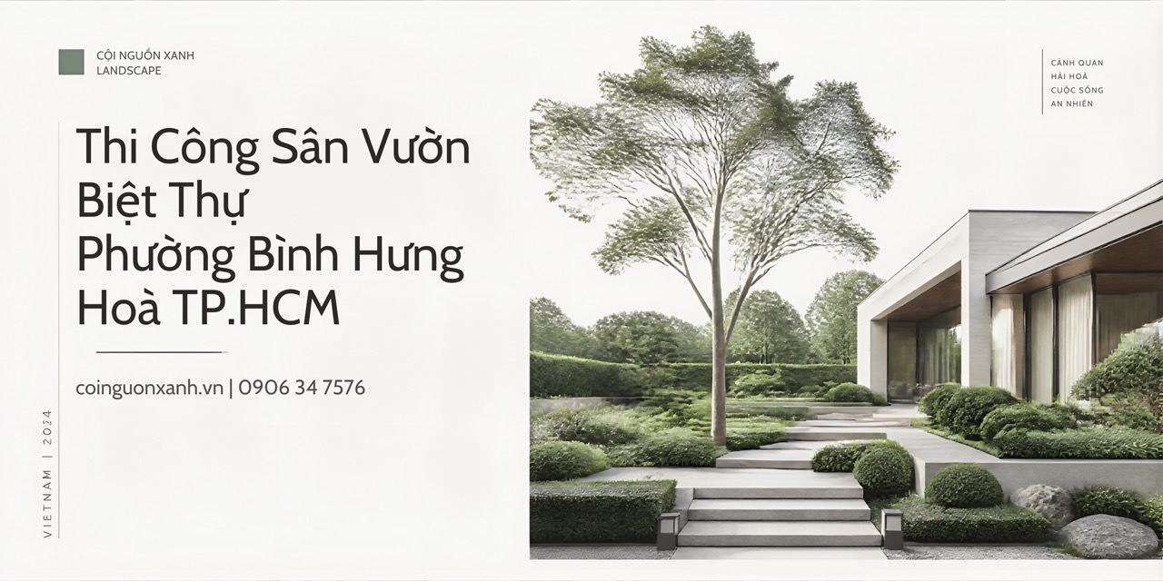 Thi Công Sân Vườn Biệt Thự Ở Phường Bình Hưng Hòa TP.HCM