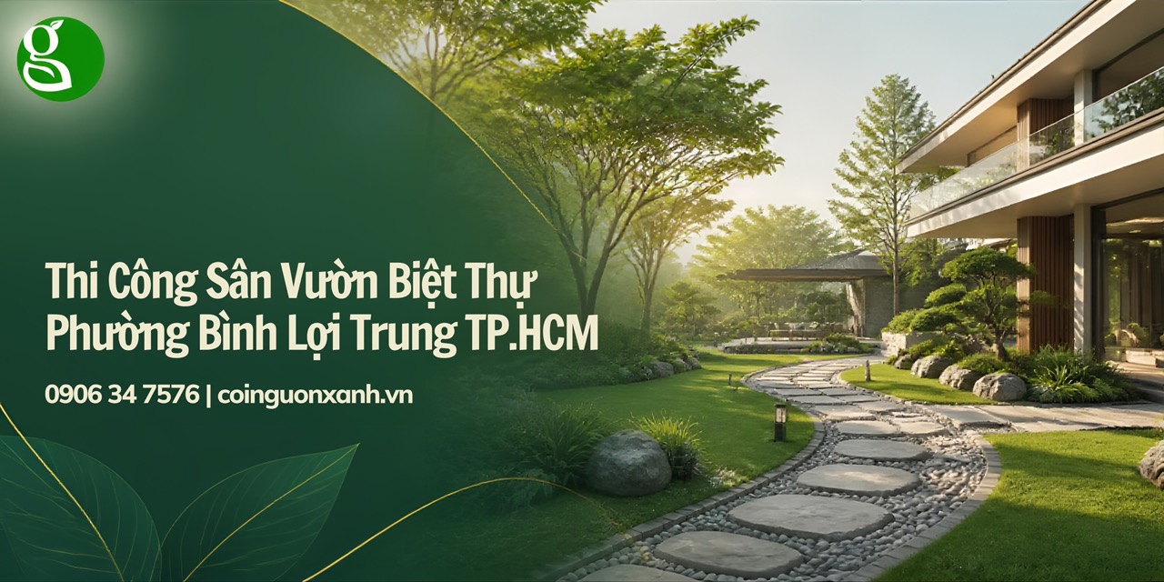 Thi công sân vườn biệt thự ở Phường Bình Lợi Trung TP.HCM