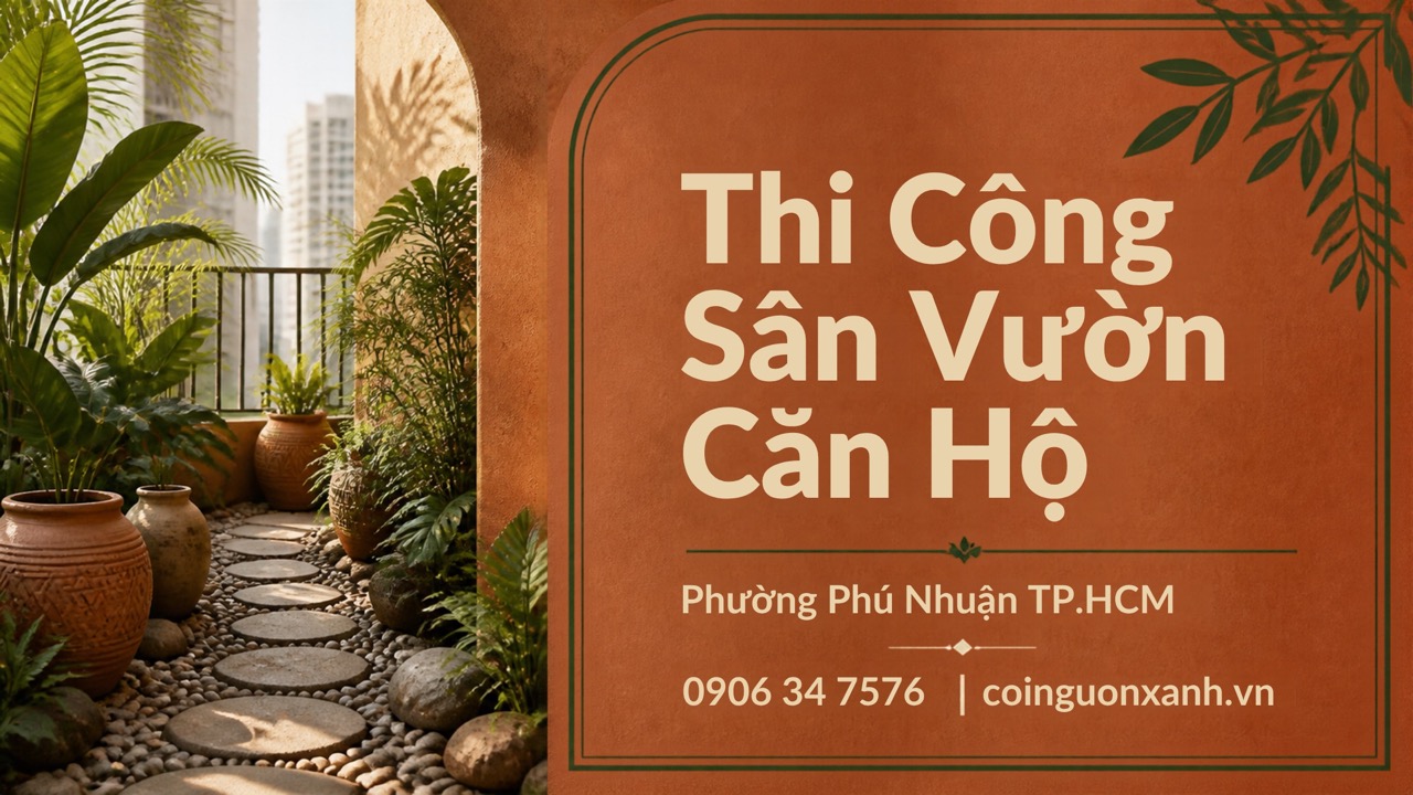 Thi Công Sân Vườn Căn Hộ Ở Phường Phú Nhuận TP.HCM Đẹp, Hiện Đại