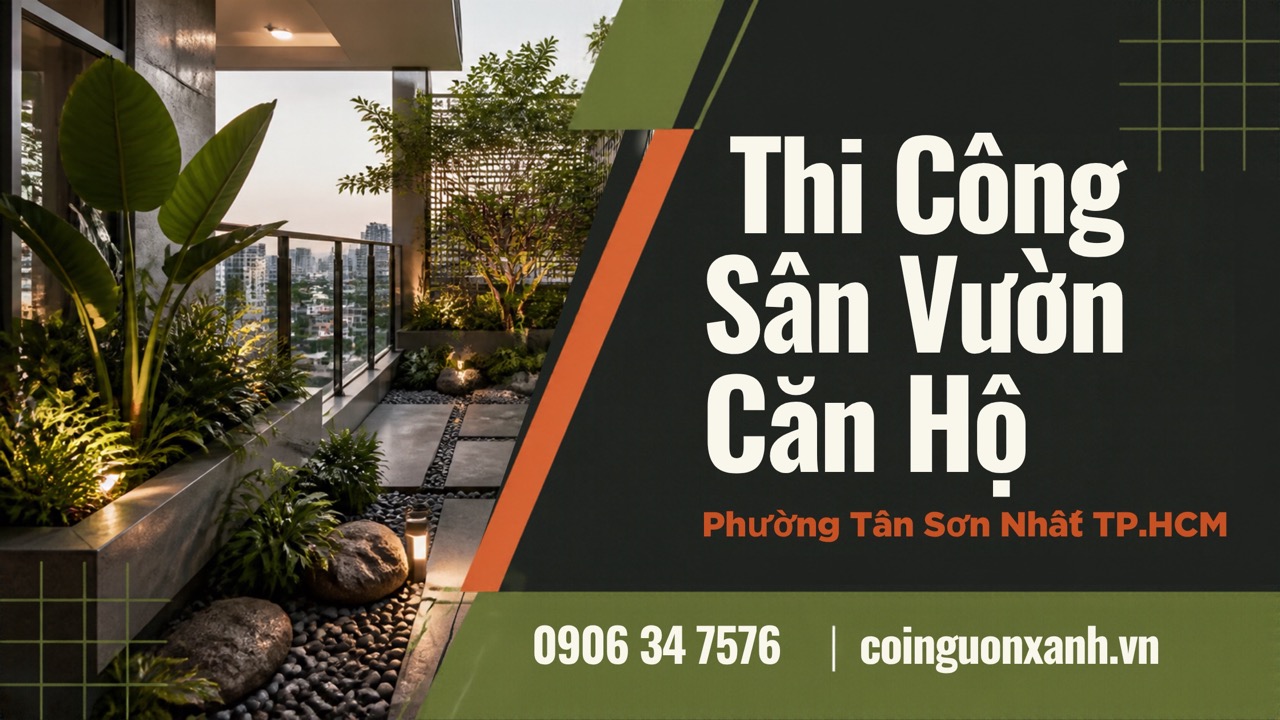 Thi Công Sân Vườn Căn Hộ Ở Phường Tân Sơn Nhất TP.HCM – Kiến Tạo Không Gian Xanh Đẳng Cấp