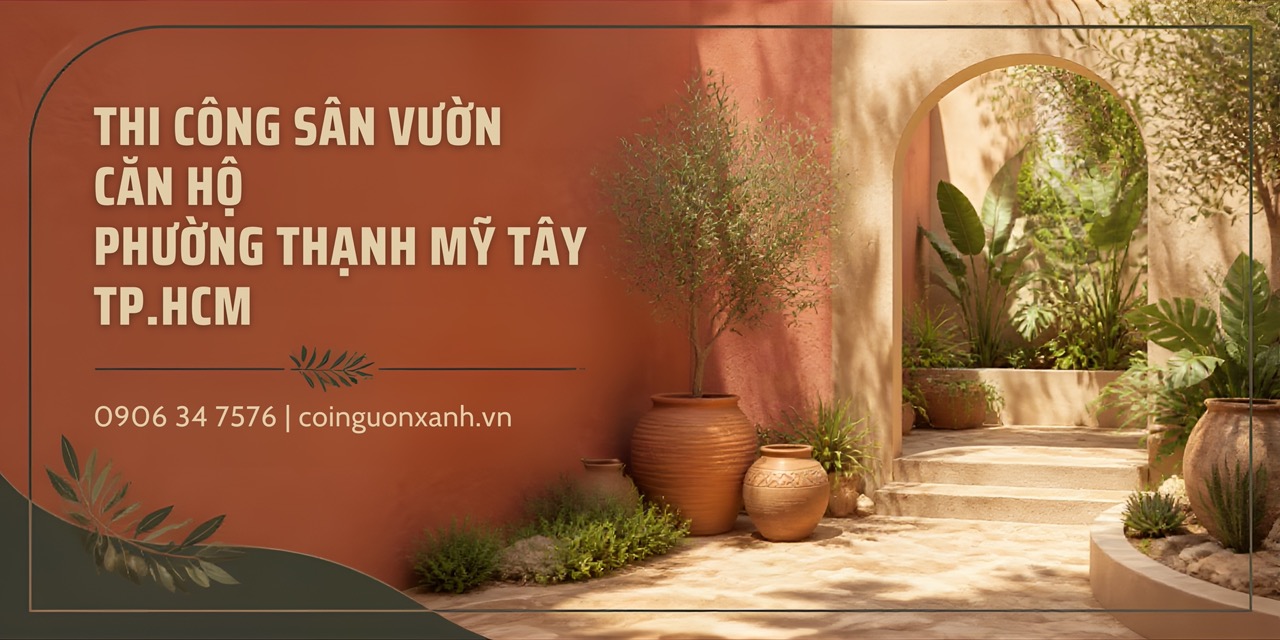 Thi Công Sân Vườn Căn Hộ Ở Phường Thạnh Mỹ Tây TP.HCM