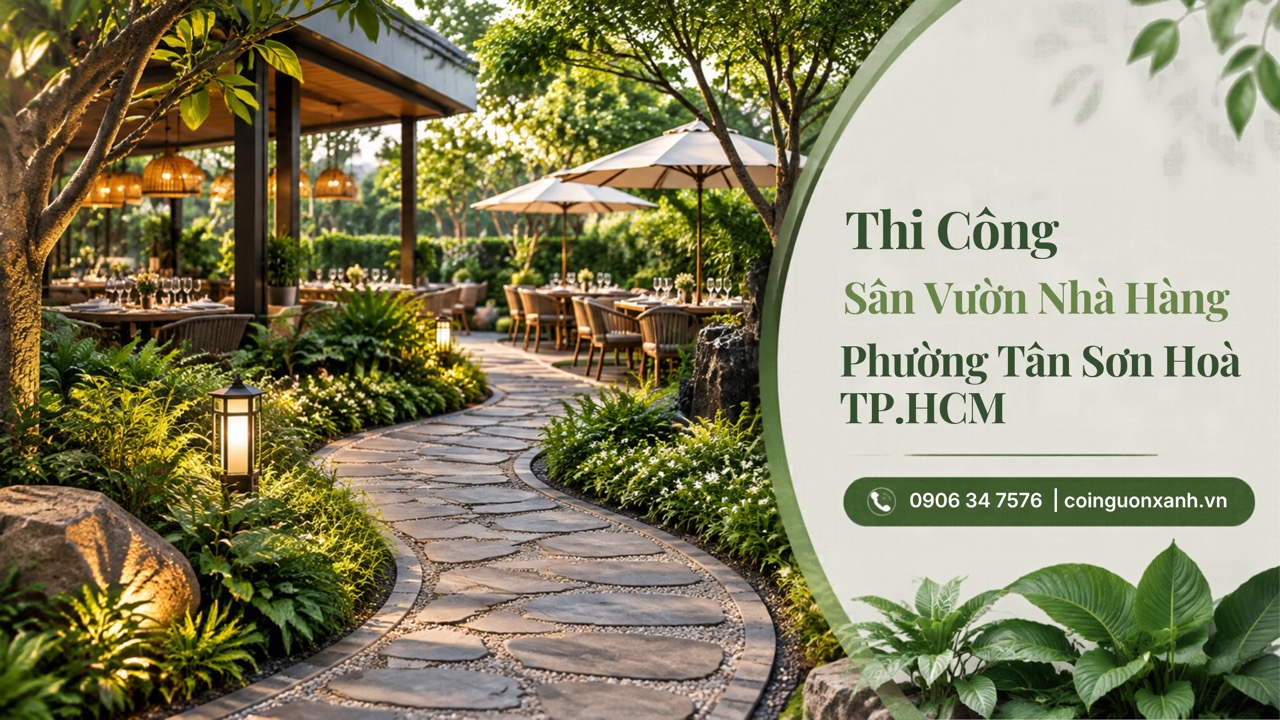 Thi Công Sân Vườn Nhà Hàng Ở Phường Tân Sơn Hòa TP.HCM Đẹp, Chuyên Nghiệp