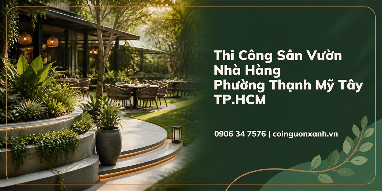 Thi Công Sân Vườn Nhà Hàng Ở Phường Thạnh Mỹ Tây TP.HCM