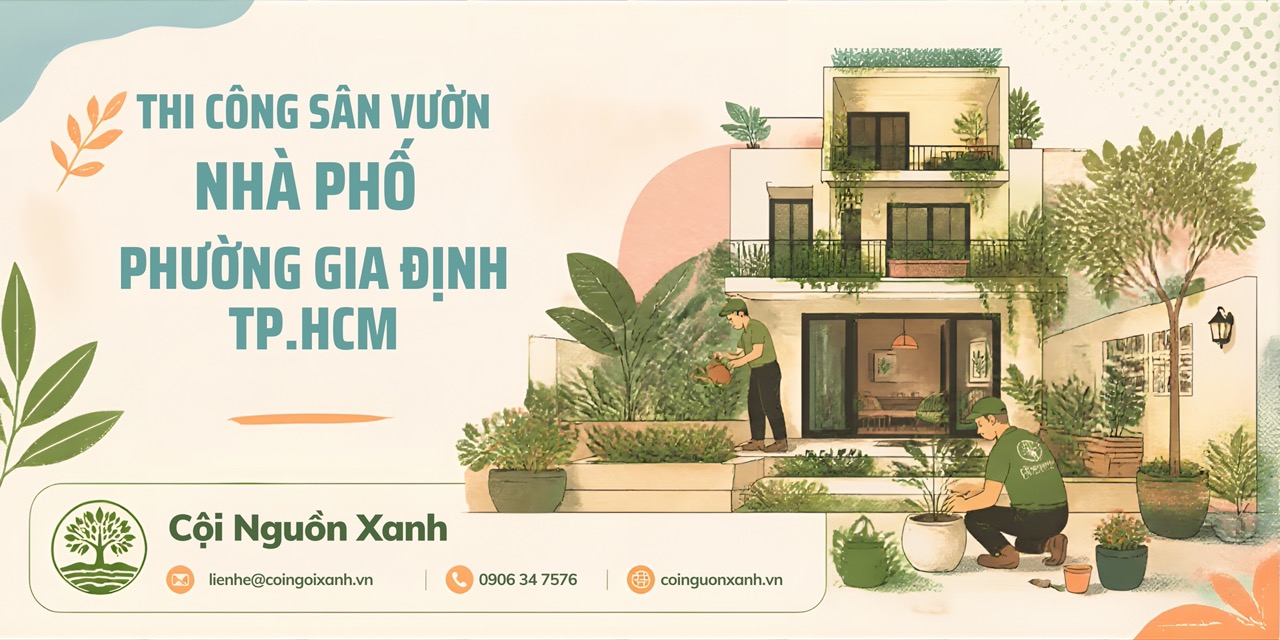 Thi Công Sân Vườn Nhà Phố Ở Phường Gia Định TP.HCM