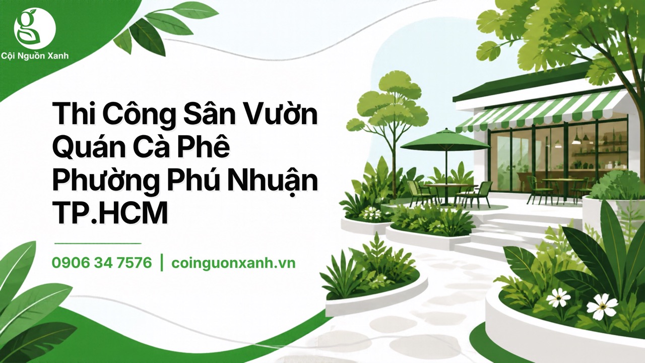 Thi Công Sân Vườn Quán Cà Phê Ở Phường Phú Nhuận TP.HCM Đẹp, Ấn Tượng