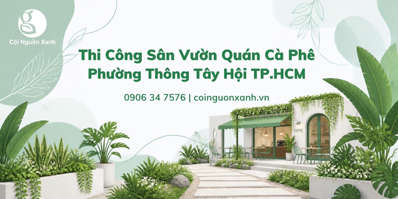 Thi Công Sân Vườn Quán Cà Phê Ở Phường Thông Tây Hội TP.HCM