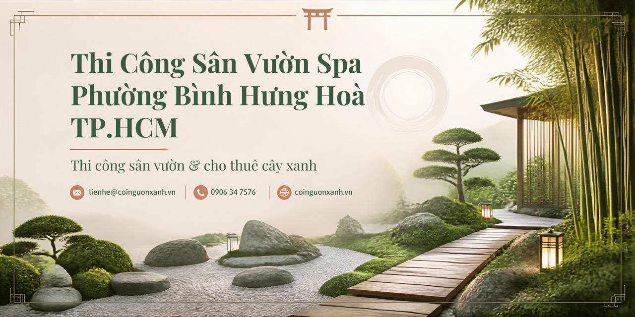 Thi Công Sân Vườn Spa Ở Phường Bình Hưng Hòa TP.HCM Đẹp, Thư Giãn