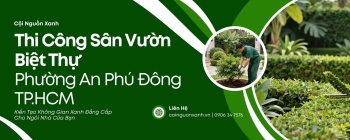 Thi Công Sân Vườn Biệt Thự Ở Phường An Phú Đông TP.HCM Đẹp, Chuyên Nghiệp
