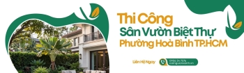 Thi công sân vườn biệt thự tại Phường Hòa Bình TP.HCM