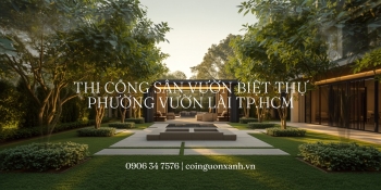 Thi công sân vườn biệt thự ở Phường Vườn Lài TP.HCM – Thiết kế đẳng cấp, thi công trọn gói