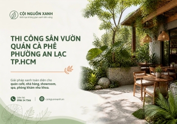 Thi Công Sân Vườn Quán Cà Phê Ở Phường An Lạc TP.HCM Đẹp, Ấn Tượng