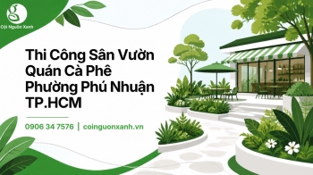 Thi Công Sân Vườn Quán Cà Phê Ở Phường Phú Nhuận TP.HCM Đẹp, Ấn Tượng