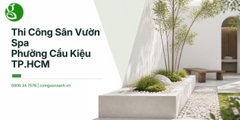 Thi Công Sân Vườn Spa Ở Phường Cầu Kiệu TP.HCM – Thiết Kế Không Gian Thư Giãn Xanh, Sang Trọng